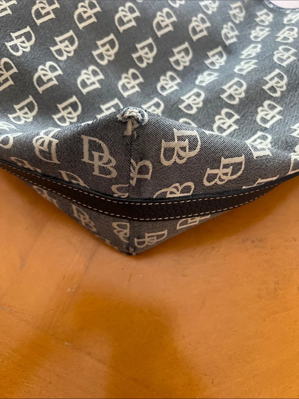 Dooney & Bourke Black and White Monogram Messenger Bag